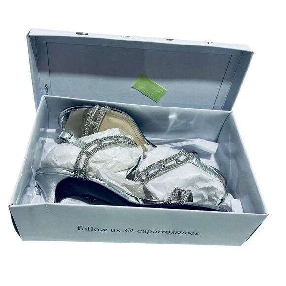 Caparros' Happy Strappy Metallic High Heel Evening Sandals. NEW! Womens Size 11. - Picture 3 of 8